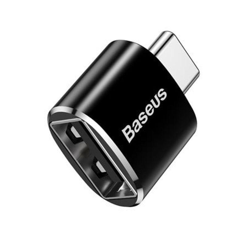 Laptop, Telefoane si Tablete - Telefoane mobile si accesorii - Accesorii Telefoane - Cabluri si adaptoare telefoane - Adaptor USB la USB-C 2.4A, negru, Baseus - Infinity.ro