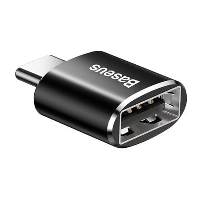 Laptop, Telefoane si Tablete - Telefoane mobile si accesorii - Accesorii Telefoane - Cabluri si adaptoare telefoane - Adaptor USB la USB-C 2.4A, negru, Baseus - Infinity.ro