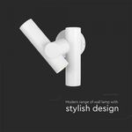 Casa si Gradina - Corpuri si surse de iluminat - Plafoniere, aplice si spoturi - Corp LED de perete ajustabil , 6W, lumina neutra(4000K), 620 lm, IP44, alb, V-TAC - Infinity.ro