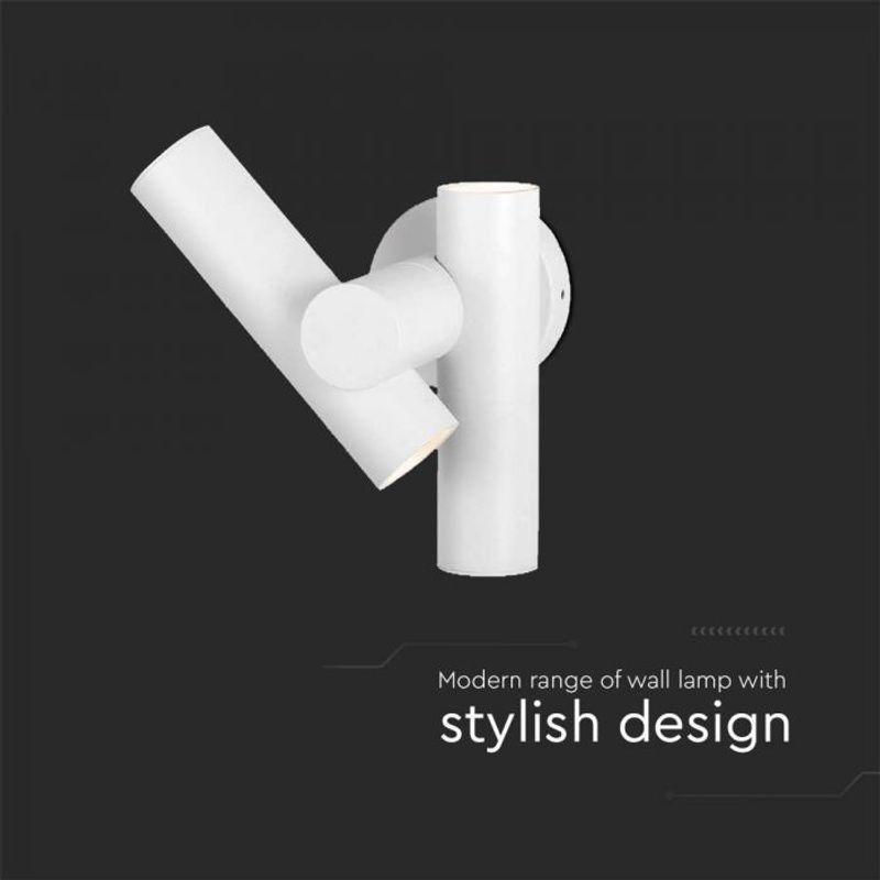 Casa si Gradina - Corpuri si surse de iluminat - Plafoniere, aplice si spoturi - Corp LED de perete ajustabil , 6W, lumina neutra(4000K), 620 lm, IP44, alb, V-TAC - Infinity.ro