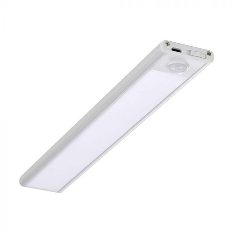 Casa si Gradina - Corpuri si surse de iluminat - Plafoniere, aplice si spoturi - Corp led pentru dulap cu senzor de miscare si acumulator, 2.5 W, lumina neutra(4000K), 260 lm, IP20, argintiu, V-TAC - Infinity.ro