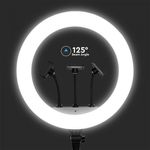 Laptop, Telefoane si Tablete - Telefoane mobile si accesorii - Accesorii Telefoane - Alte accesorii telefoane - Selfie ring light LED 3 suporti de telefon, Dimabil, 55W, 6000 lm, 440 mm, 3200K-5800K, V-TAC - Infinity.ro