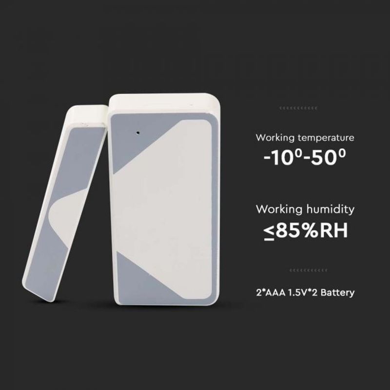 Casa si Gradina - Electrice - Smart Home - Centrale si module smart home - Senzor WI-FI pentru usa, alb, V-TAC - Infinity.ro