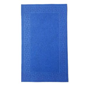 Covoras intrare antiderapant - Decor Greek Border uni, 45x75 cm, 100% pvc, albastru