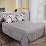 Casa si Gradina - Textile si covoare - Lenjerii de pat - Seturi de lenjerie - Lenjerie finet gros 6 piese, XXL - Model geometric, YoYo, 46, 70% bumbac, 30% poliester - Infinity.ro