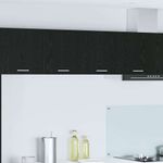 Casa si Gradina - Mobilier - Comode si corpuri - Corpuri bucatarie - Dulap suspendat Riga Stejar Negru 80 x 31 x 40 cm Lemn compozit - Infinity.ro