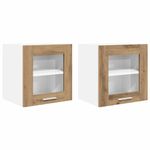 Casa si Gradina - Mobilier - Comode si corpuri - Corpuri bucatarie - Dulap suspendat Riga 2 pcs Stejar Artizanal 40 x 31 x 40 cm - Infinity.ro