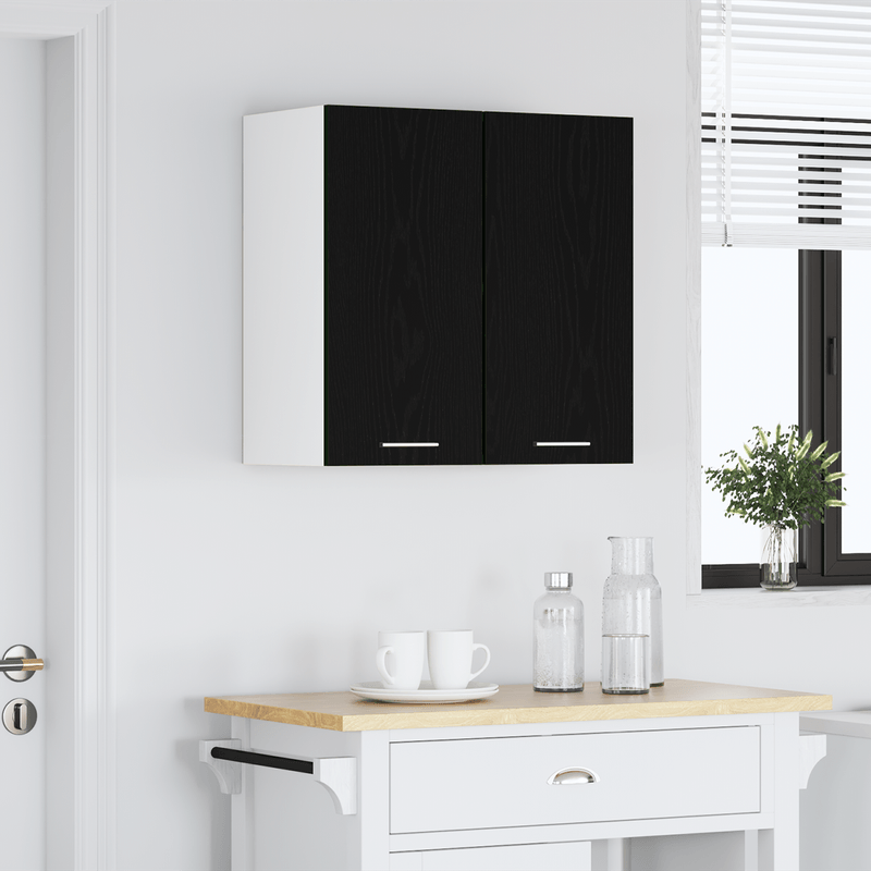 Casa si Gradina - Mobilier - Comode si corpuri - Corpuri bucatarie - Dulap suspendat  Negru Stejar 60x31x60 cm Fabricat din Lemn Prelucrat - Infinity.ro