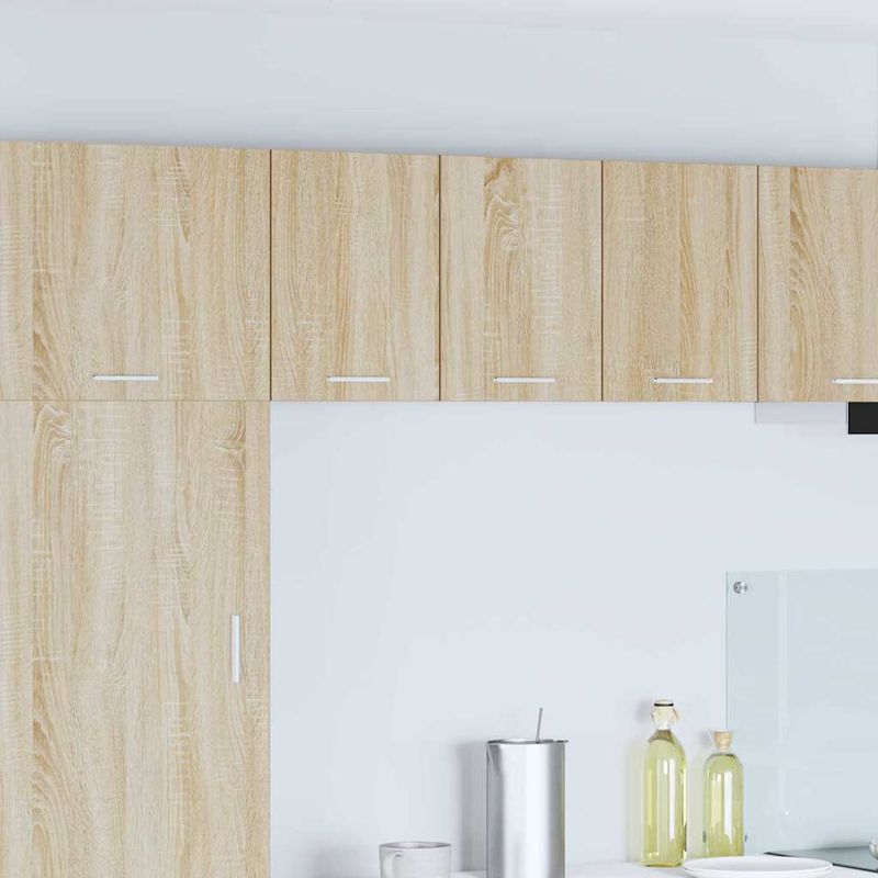 Casa si Gradina - Mobilier - Comode si corpuri - Corpuri bucatarie - Dulap suspendat Riga Stejar Sonoma si Alb 30 x 31 x 40 cm - Infinity.ro