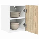 Casa si Gradina - Mobilier - Comode si corpuri - Corpuri bucatarie - Dulap suspendat Riga Stejar Sonoma si Alb 30 x 31 x 40 cm - Infinity.ro