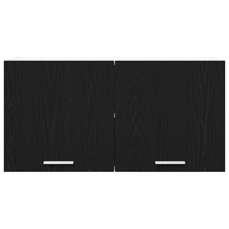 Casa si Gradina - Mobilier - Comode si corpuri - Corpuri bucatarie - Dulap suspendat Riga Stejar Negru 80 x 31 x 40 cm Lemn compozit - Infinity.ro