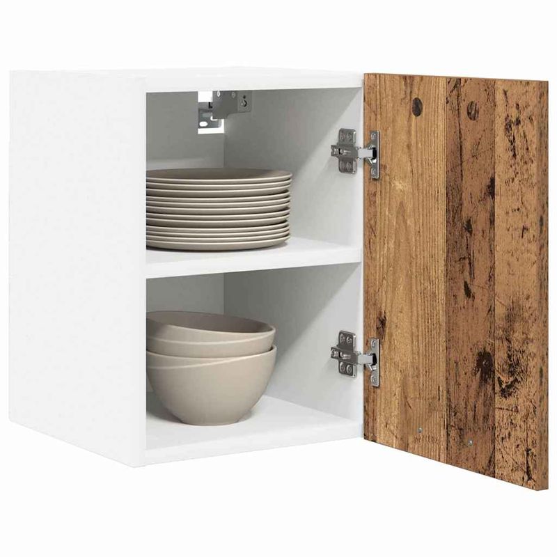 Casa si Gradina - Mobilier - Comode si corpuri - Corpuri bucatarie - Dulap suspendat Riga 2 pcs Lemn vechi si Alb 30 x 31 x 40 cm - Infinity.ro