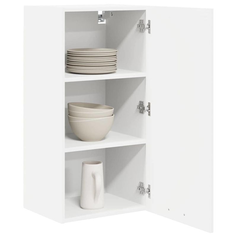 Casa si Gradina - Mobilier - Comode si corpuri - Corpuri bucatarie - Dulap suspendat cu raft Riga Alb 40 x 31 x 80 cm Lemn compozit - Infinity.ro