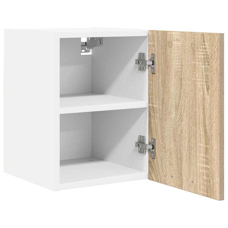Casa si Gradina - Mobilier - Comode si corpuri - Corpuri bucatarie - Dulap suspendat Riga Stejar Sonoma si Alb 30 x 31 x 40 cm - Infinity.ro