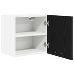 Casa si Gradina - Mobilier - Comode si corpuri - Corpuri bucatarie - Dulap suspendat cu usa Riga Stejar negru si Alb 40 x 31 x 40 cm - Infinity.ro