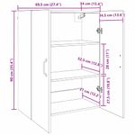 Casa si Gradina - Mobilier - Comode si corpuri - Comode - Dulap suspendat Stejar negru 69.5 x 34 x 90 cm Lemn compozit - Infinity.ro
