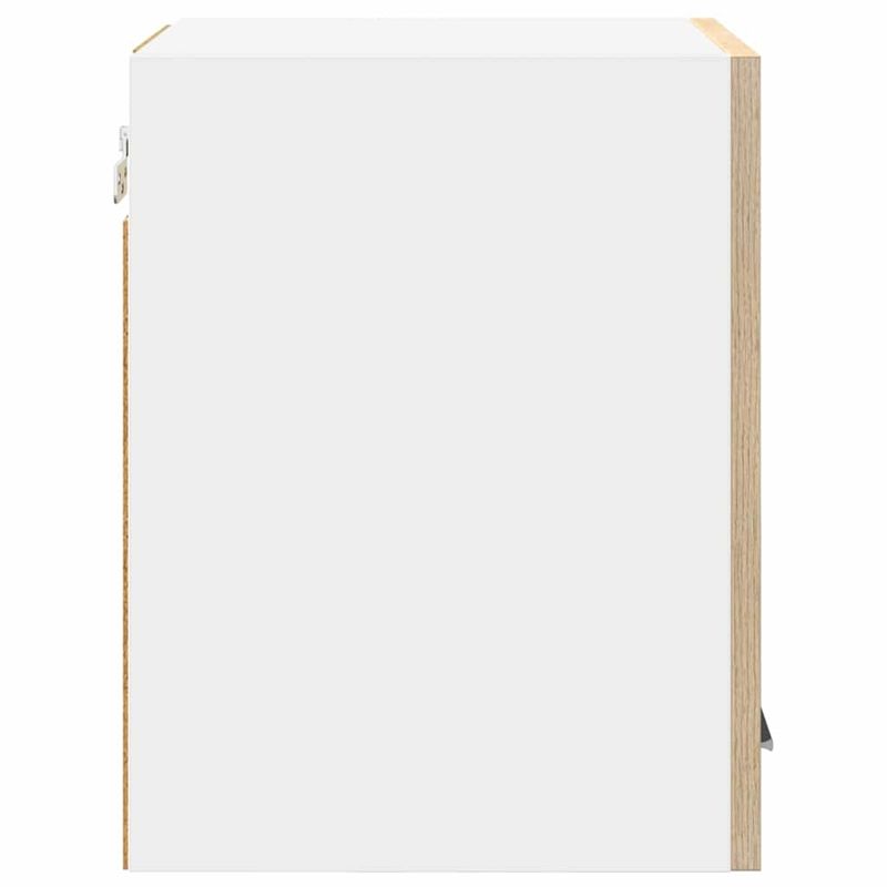 Casa si Gradina - Mobilier - Comode si corpuri - Corpuri bucatarie - Dulap suspendat Riga Stejar Sonoma si Alb 30 x 31 x 40 cm - Infinity.ro
