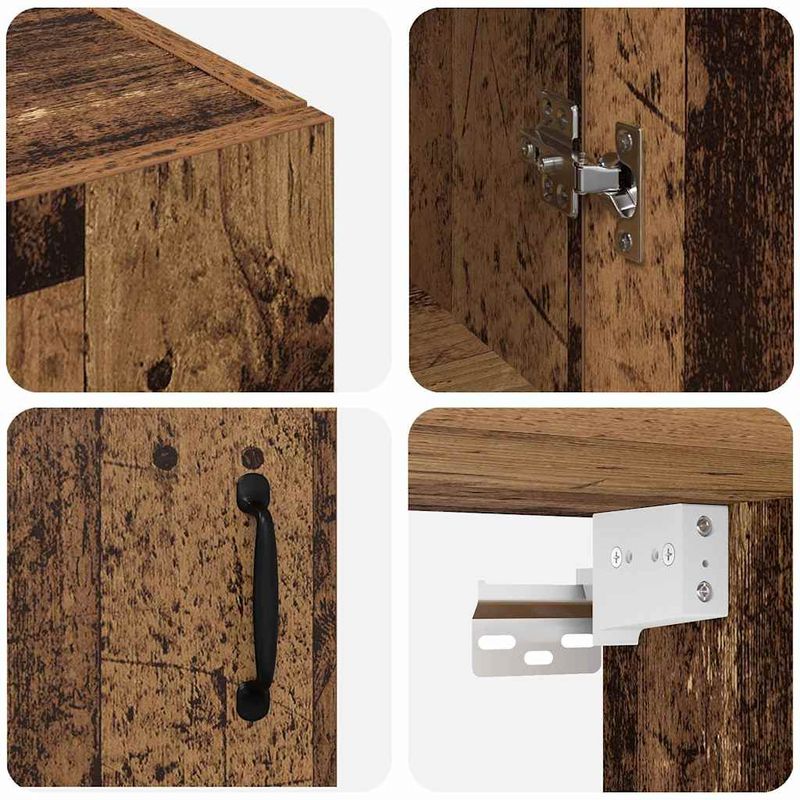Casa si Gradina - Mobilier - Comode si corpuri - Comode - Dulap suspendat Lemn vechi 69.5 x 34 x 90 cm Lemn compozit - Infinity.ro
