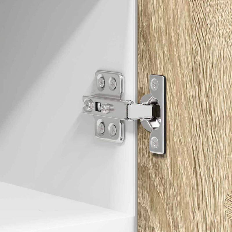 Casa si Gradina - Mobilier - Comode si corpuri - Corpuri bucatarie - Dulap suspendat Riga Stejar Sonoma si Alb 30 x 31 x 40 cm - Infinity.ro