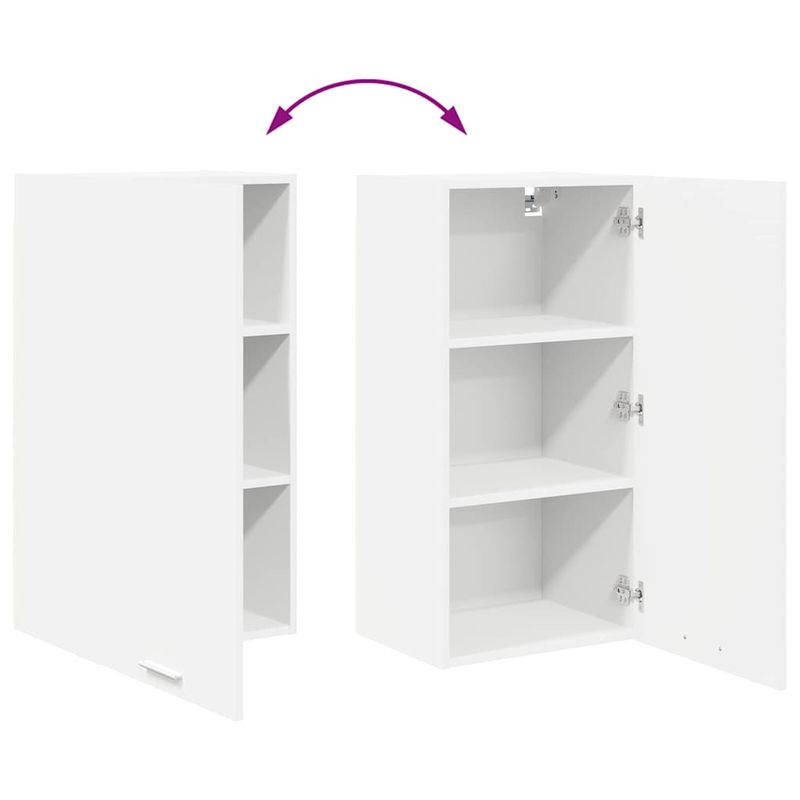 Casa si Gradina - Mobilier - Comode si corpuri - Corpuri bucatarie - Dulap suspendat cu raft Riga Alb 40 x 31 x 80 cm Lemn compozit - Infinity.ro