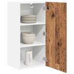 Casa si Gradina - Mobilier - Comode si corpuri - Corpuri bucatarie - Dulap suspendat cu raft Riga Lemn vechi si Alb 40 x 31 x 80 cm - Infinity.ro