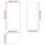 Casa si Gradina - Mobilier - Comode si corpuri - Corpuri bucatarie - Dulap suspendat cu raft Riga Lemn vechi si Alb 40 x 31 x 80 cm - Infinity.ro