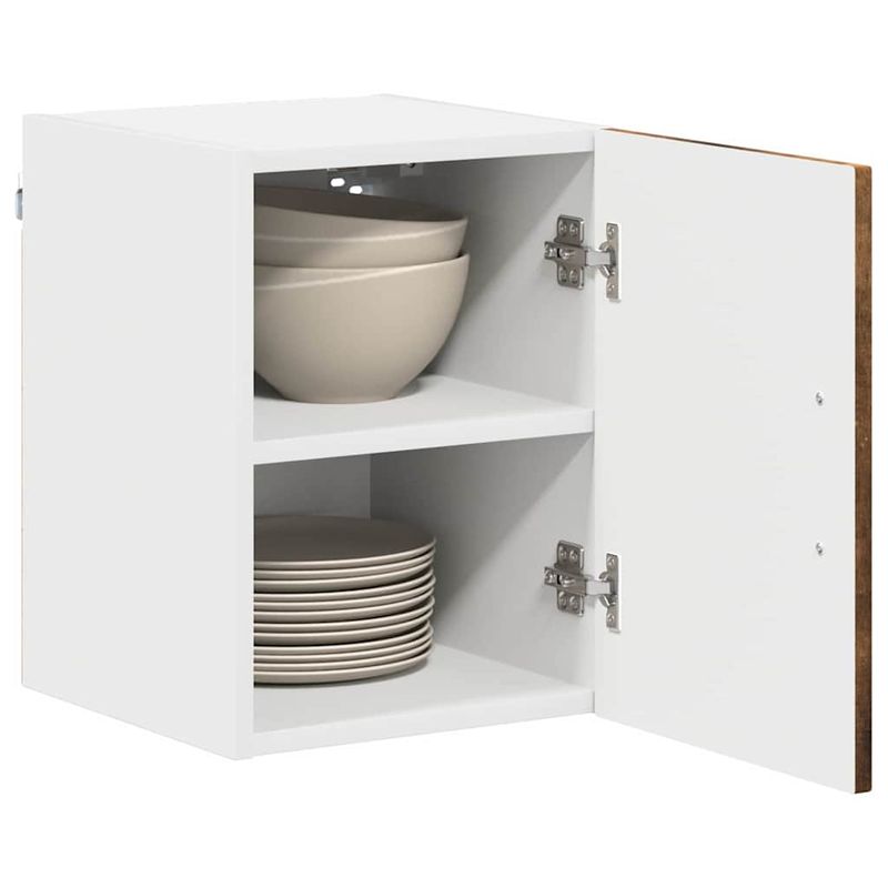 Casa si Gradina - Mobilier - Comode si corpuri - Corpuri bucatarie - Dulap suspendat de bucatarie cu raft 2 pcs Stejar fumuriu - Infinity.ro