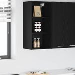 Casa si Gradina - Mobilier - Comode si corpuri - Corpuri bucatarie - Dulap suspendat cu raft Riga Stejar Negru 40 x 29,5 x 80 cm - Infinity.ro