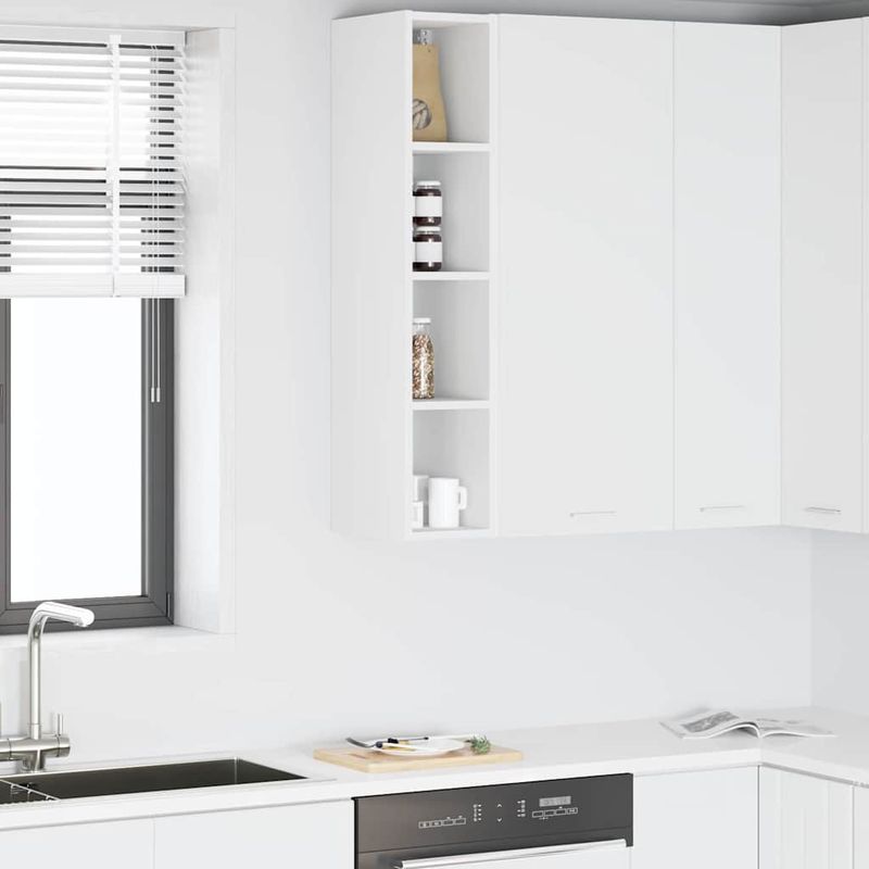 Casa si Gradina - Mobilier - Comode si corpuri - Corpuri bucatarie - Dulap suspendat Riga Alb 20 x 29,5 x 100 cm Lemn compozit - Infinity.ro