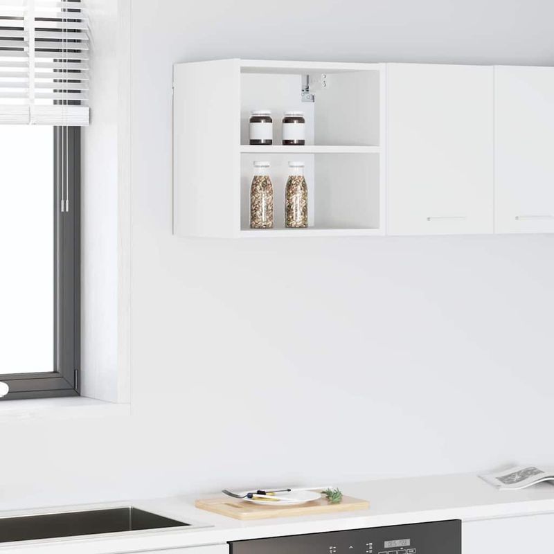 Casa si Gradina - Mobilier - Comode si corpuri - Corpuri bucatarie - Dulap suspendat Riga Alb 40 x 29,5 x 40 cm Lemn compozit - Infinity.ro