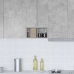 Casa si Gradina - Mobilier - Comode si corpuri - Corpuri bucatarie - Dulap suspendat cu raft Riga Gri din beton 20 x 29,5 x 40 cm - Infinity.ro