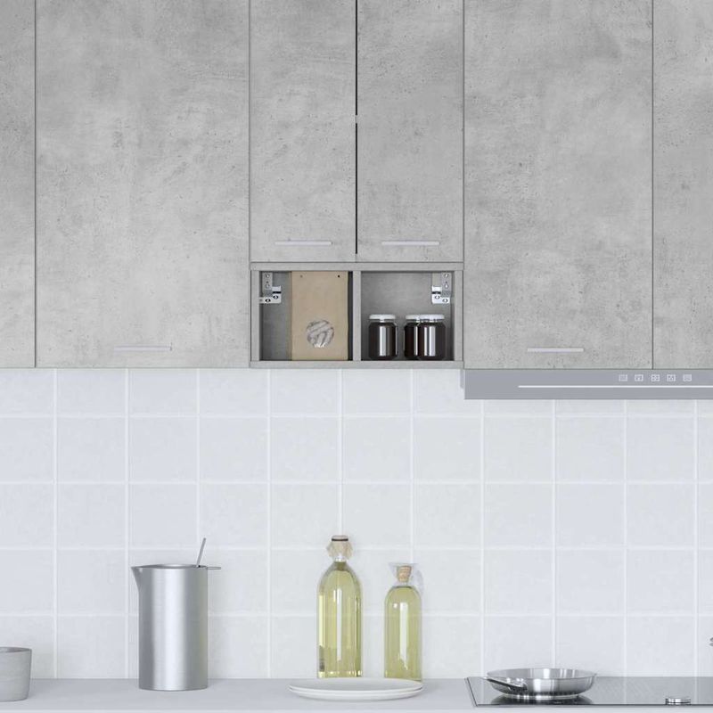 Casa si Gradina - Mobilier - Comode si corpuri - Corpuri bucatarie - Dulap suspendat cu raft Riga Gri din beton 20 x 29,5 x 40 cm - Infinity.ro