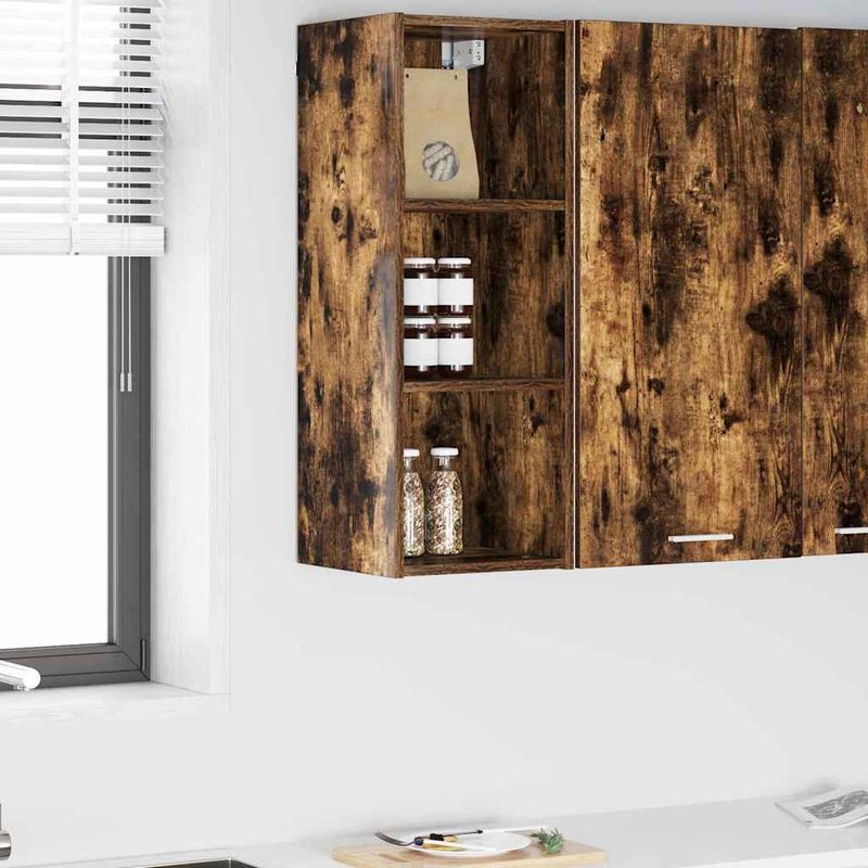 Casa si Gradina - Mobilier - Comode si corpuri - Corpuri bucatarie - Dulap suspendat cu raft Riga Stejar fumuriu 30 x 29,5 x 80 cm - Infinity.ro