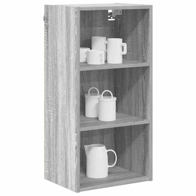Casa si Gradina - Mobilier - Comode si corpuri - Corpuri bucatarie - Dulap suspendat Riga Gri Sonoma 40 x 29,5 x 80 cm Lemn compozit - Infinity.ro