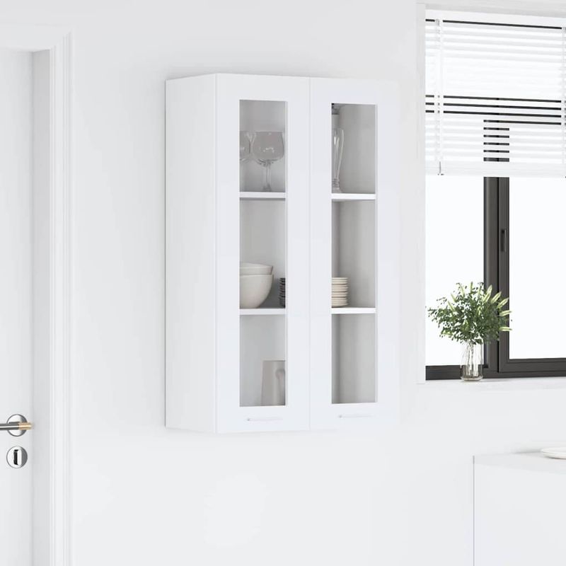 Casa si Gradina - Mobilier - Comode si corpuri - Corpuri bucatarie - Dulap suspendat cu raft Riga Alb 60 x 31 x 100 cm Lemn compozit - Infinity.ro