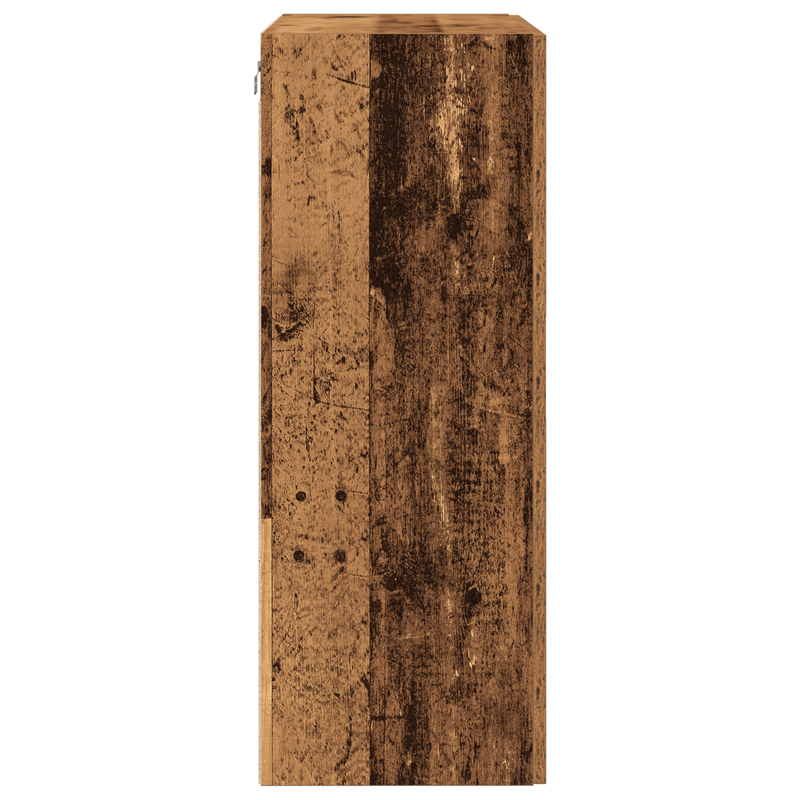 Casa si Gradina - Mobilier - Comode si corpuri - Comode - Dulap suspendat cu usi din sticla, lemn vechi, 69,5x34x90 cm - Infinity.ro