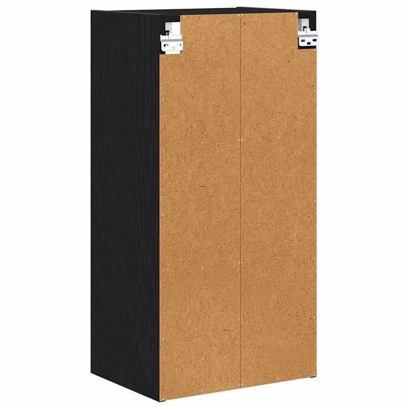Casa si Gradina - Mobilier - Comode si corpuri - Corpuri bucatarie - Dulap suspendat cu raft Riga Stejar Negru 40 x 29,5 x 80 cm - Infinity.ro