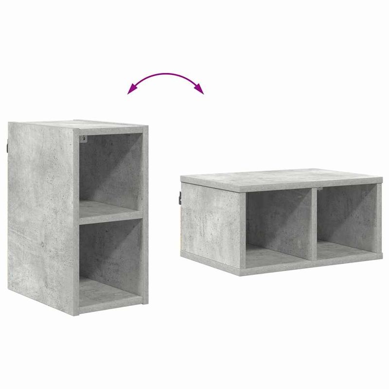 Casa si Gradina - Mobilier - Comode si corpuri - Corpuri bucatarie - Dulap suspendat cu raft Riga Gri din beton 20 x 29,5 x 40 cm - Infinity.ro