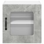 Casa si Gradina - Mobilier - Comode si corpuri - Corpuri bucatarie - Dulap suspendat de bucatarie cu raft cu usa 2 pcs Gri din beton - Infinity.ro