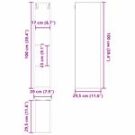 Casa si Gradina - Mobilier - Comode si corpuri - Corpuri bucatarie - Dulap suspendat Riga Alb 20 x 29,5 x 100 cm Lemn compozit - Infinity.ro
