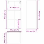Casa si Gradina - Mobilier - Comode si corpuri - Corpuri bucatarie - Dulap suspendat cu raft Riga Stejar Negru 40 x 29,5 x 80 cm - Infinity.ro