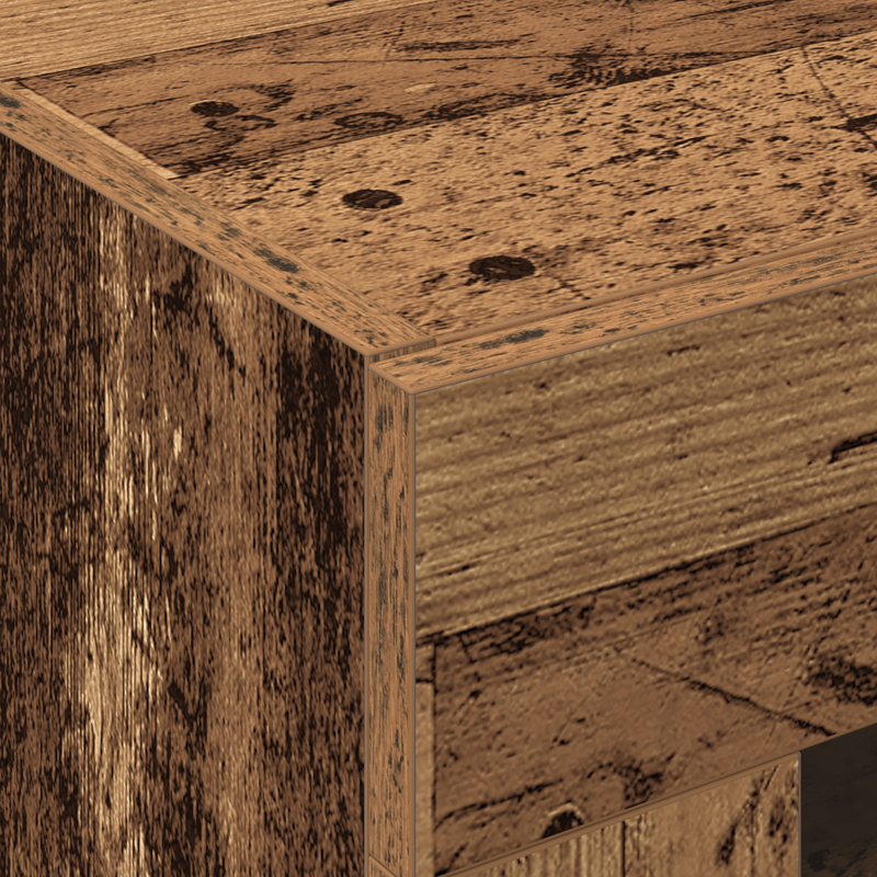 Casa si Gradina - Mobilier - Comode si corpuri - Comode - Dulap suspendat cu usi din sticla, lemn vechi, 69,5x34x90 cm - Infinity.ro