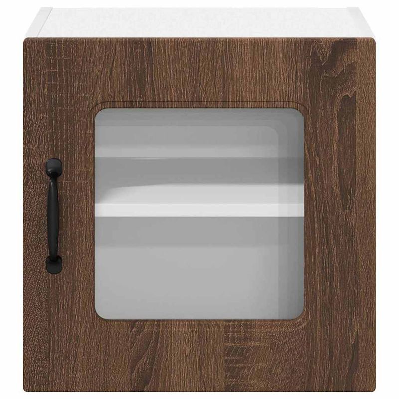 Casa si Gradina - Mobilier - Comode si corpuri - Corpuri bucatarie - Dulap suspendat de bucatarie cu raft cu usa 2 pcs Stejar inchis - Infinity.ro