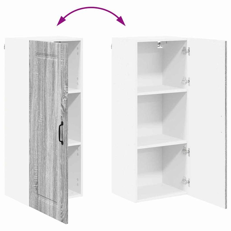 Casa si Gradina - Mobilier - Comode si corpuri - Corpuri bucatarie - Dulap suspendat de bucatarie cu usa Gri Sonoma 40 x 31 x 100 cm - Infinity.ro