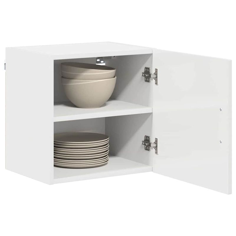 Casa si Gradina - Mobilier - Comode si corpuri - Corpuri bucatarie - Dulap suspendat de bucatarie cu raft Alb lucios 40 x 31 x 40 cm - Infinity.ro