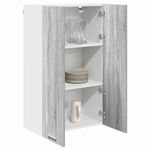 Casa si Gradina - Mobilier - Comode si corpuri - Corpuri bucatarie - Dulap suspendat Riga Gri Sonoma 60 x 31 x 100 cm Lemn compozit - Infinity.ro