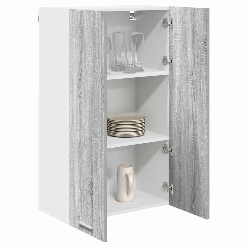 Casa si Gradina - Mobilier - Comode si corpuri - Corpuri bucatarie - Dulap suspendat Riga Gri Sonoma 60 x 31 x 100 cm Lemn compozit - Infinity.ro