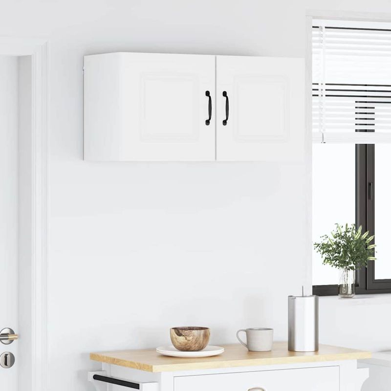 Casa si Gradina - Mobilier - Comode si corpuri - Corpuri bucatarie - Dulap suspendat de bucatarie cu raft Alb lucios 40 x 31 x 40 cm - Infinity.ro