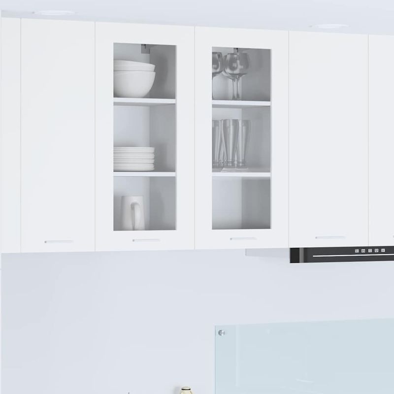 Casa si Gradina - Mobilier - Comode si corpuri - Corpuri bucatarie - Dulap suspendat Riga 2 pcs Alb 40 x 31 x 80 cm Lemn compozit - Infinity.ro