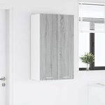 Casa si Gradina - Mobilier - Comode si corpuri - Corpuri bucatarie - Dulap suspendat Riga Gri Sonoma 60 x 31 x 100 cm Lemn compozit - Infinity.ro